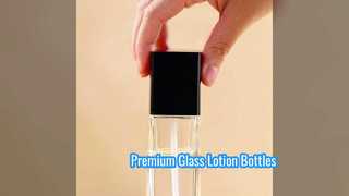 Clear Glass Bottle for Lotion | Custom Transparent Glass Cosmetic Bottle