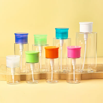 Flacone per struccante in plastica trasparente PET, flacone con dosatore per la rimozione del trucco occhi e dello smalto