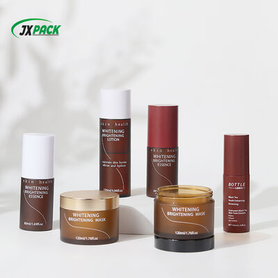 Set di flaconi cosmetici in PET ambrato per il confezionamento di prodotti per la cura della pelle