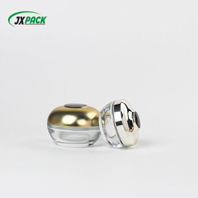 Bottone di vetro di lusso con coperchio in oro elettroplato